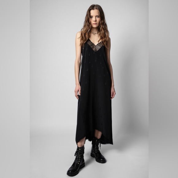NWT $598 Zadig & Voltaire Risty Jac Guitar Silk Dress - Picture 1 of 5